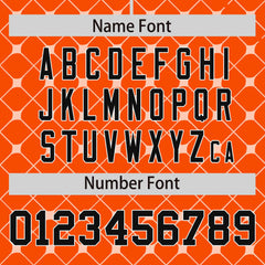 Custom Orange Black-White Personalized Plaid Design Authentic Baseball Jersey