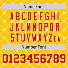 Custom Gold Red-White Personalized Plaid Design Authentic Baseball Jersey