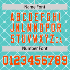 Custom Bright Green Orange-White Personalized Plaid Design Authentic Baseball Jersey