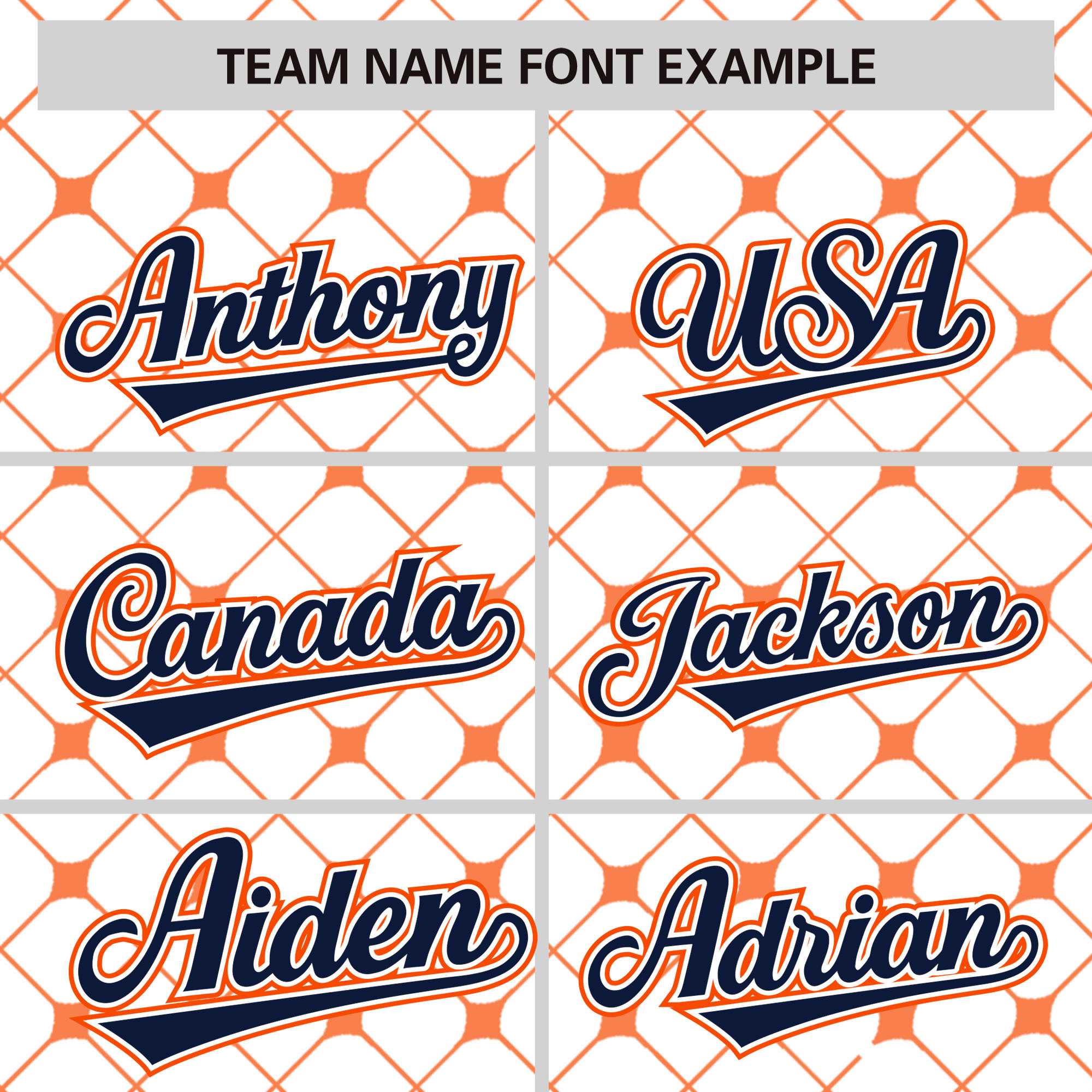 Custom White Navy-Orange Personalized Plaid Design Authentic Baseball Jersey