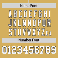 Custom Old Gold Black Personalized Plaid Fashion Design Authentic Baseball Jersey