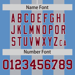 Custom Gray Light Blue Thick Stripe Fashion Authentic Baseball jersey