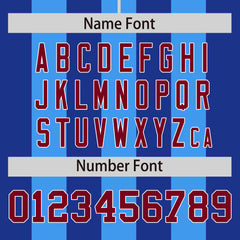 Custom Powder Blue Royal Thick Stripe Fashion Authentic Baseball jersey