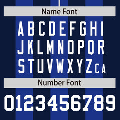 Custom Royal Navy Thick Stripe Fashion Authentic Baseball jersey