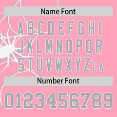 Custom Light Pink White Spider Web Pattern Raglan Sleeves Authentic Baseball Jersey