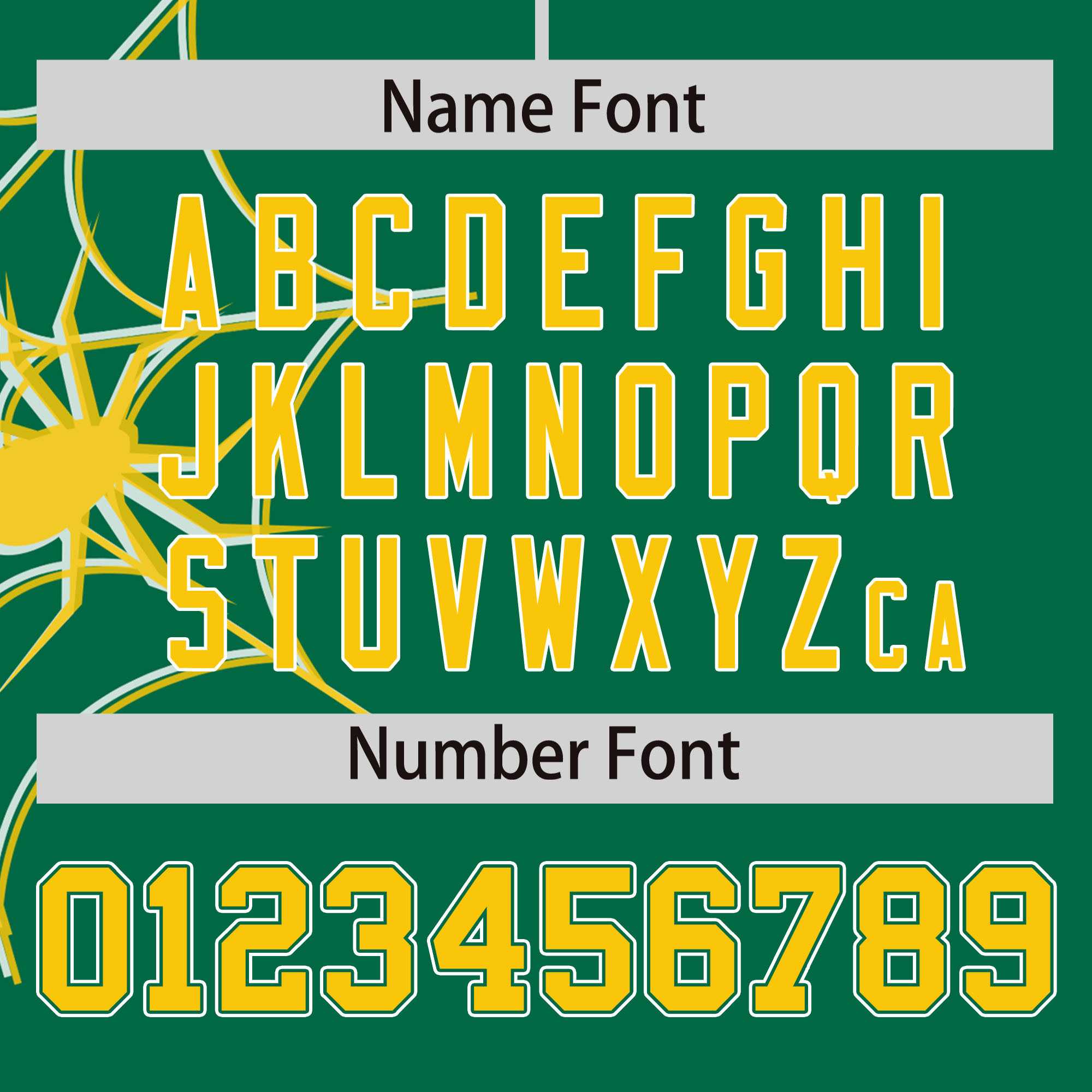 Custom Kelly Green Gold Spider Web Pattern Raglan Sleeves Authentic Baseball Jersey