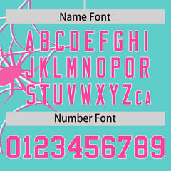 Custom Bright Green Pink Spider Web Pattern Raglan Sleeves Authentic Baseball Jersey