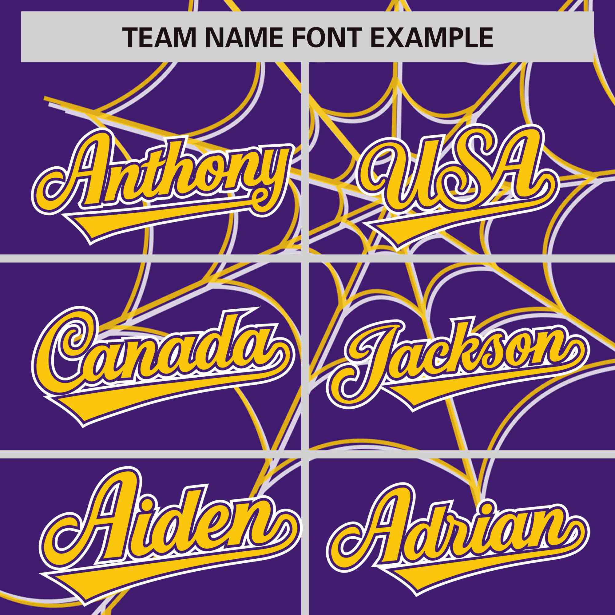 Custom Purple Gold Spider Web Pattern Raglan Sleeves Authentic Baseball Jersey
