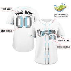 Custom White Demiboy For Pride Month Classic Style Authentic Baseball Jersey