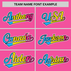 Custom Pink Pansexuality For Pride Month Classic Style Authentic Baseball Jersey