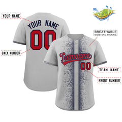 Custom Gray Black Personalized Phonetic Rhythm Authentic Baseball Jersey