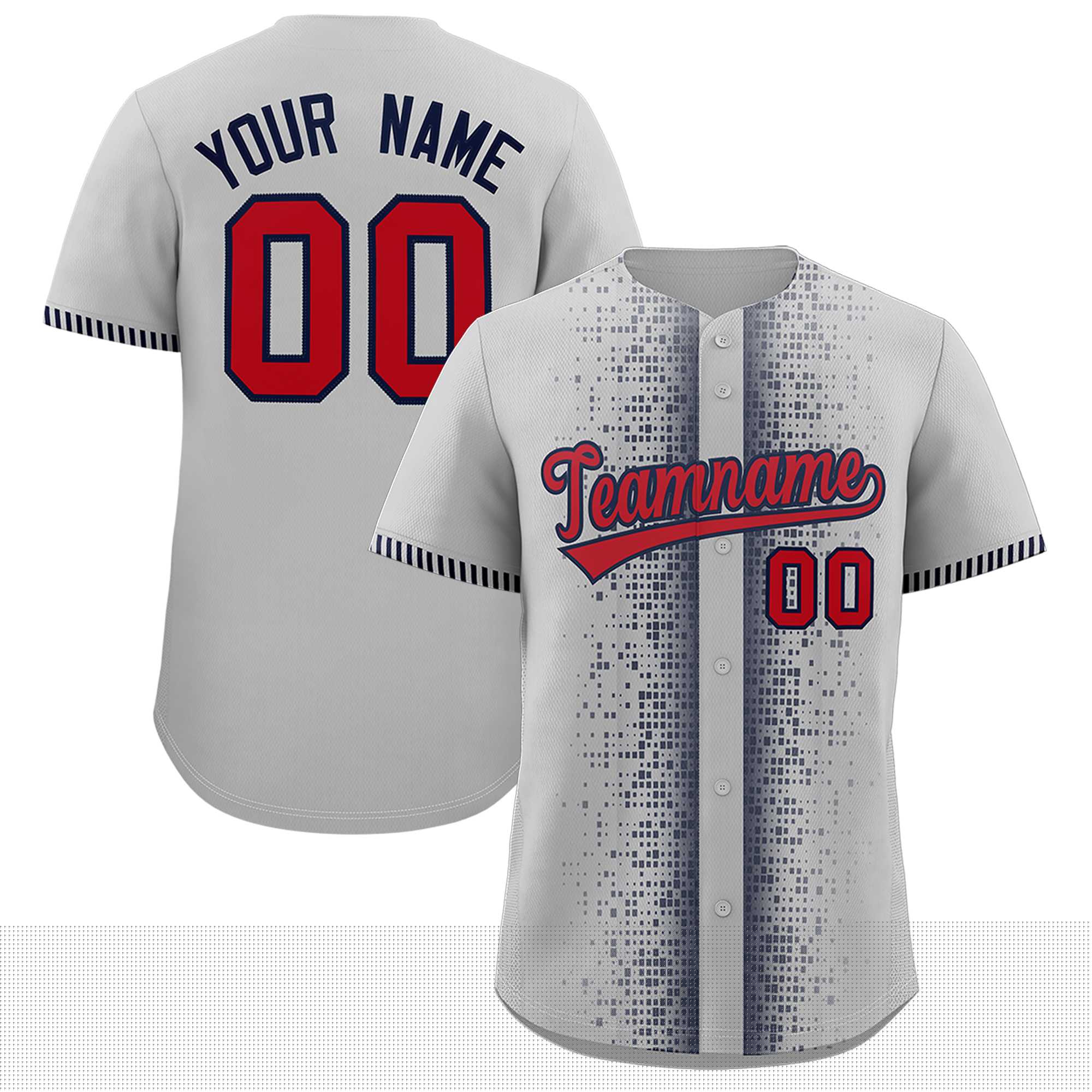 Custom Gray Black Personalized Phonetic Rhythm Authentic Baseball Jersey