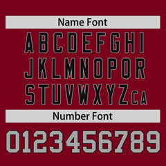 Custom Crimson Gray-Black Personalized Raglan Sleeves Authentic Baseball Jersey