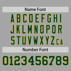Custom Gray Green-Gold Personalized Raglan Sleeves Authentic Baseball Jersey