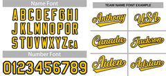 Custom White Yellow-Black Raglan Sleeves Authentic Baseball Jersey