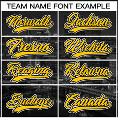 Custom Black Yellow-Black Pittsburgh City Connect Baseball Jersey