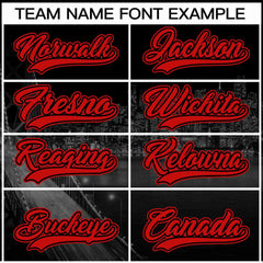 Custom Black Red-Black San Francisco City Connect Baseball Jersey