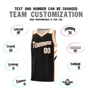 Custom Black White-Orange Classic Sets Sports Uniform Basketball Jersey
