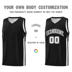 Custom Black White-Classic Tops Mesh Sport Bull Basketball Jersey