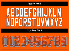 Custom Orange White-Navy Drift Fashion Mesh Authentic Football Jersey