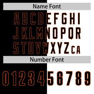 Custom Black White-Orange Split Fashion Tops Basketball Jersey