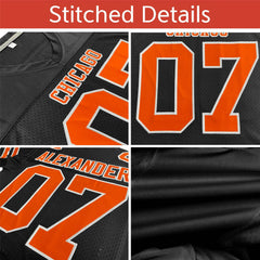 Custom Aqua Orange-Royal Classic Style Authentic Football Jersey