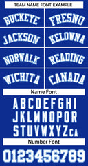 Custom Royal White Light Blue Classic Style Baseball Jersey for Women