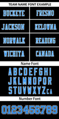 Custom Black Powder Blue Insert Color Design Mesh Authentic Football Jersey