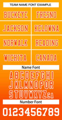 Custom Yellow Orange-White Gradient Fashion Personalized Team Football Jersey