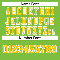 Custom Neon Green Gold-White Classic Style Authentic Football Jersey