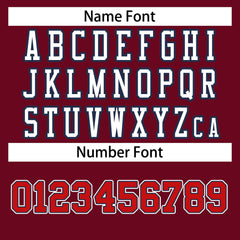 Custom Burgundy White-Navy Classic Style Authentic Football Jersey