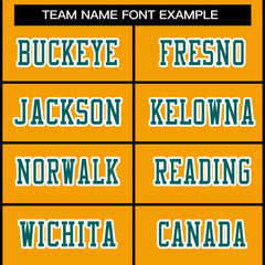 Custom Gold Aqua-White Classic Style Authentic Football Jersey