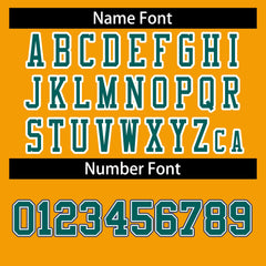 Custom Gold Aqua-White Classic Style Authentic Football Jersey