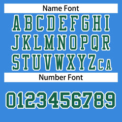 Custom Powder Blue Kelly Green-White Classic Style Authentic Football Jersey