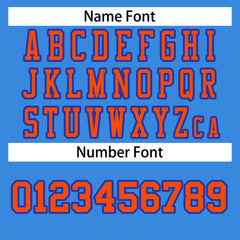 Custom Powder Blue Orange-Royal Classic Style Authentic Football Jersey