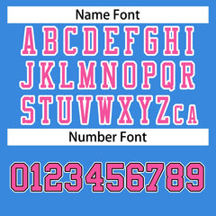 Custom Powder Blue Pink-White Classic Style Authentic Football Jersey