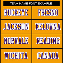 Custom Gold Purple-White Classic Style Authentic Football Jersey