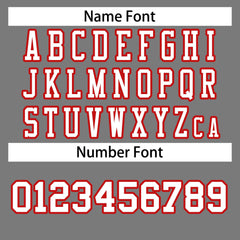 Custom Gray White-Red Classic Style Authentic Football Jersey