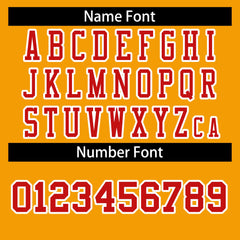 Custom Gold Red-White Classic Style Authentic Football Jersey