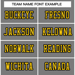 Custom Gray Gold-Black Classic Style Authentic Football Jersey
