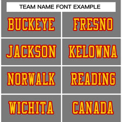 Custom Gray Gold-Red Classic Style Authentic Football Jersey