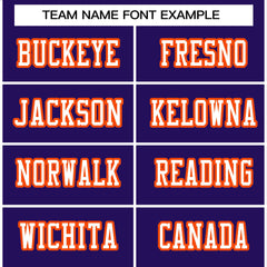 Custom Purple White-Orange Classic Style Authentic Football Jersey