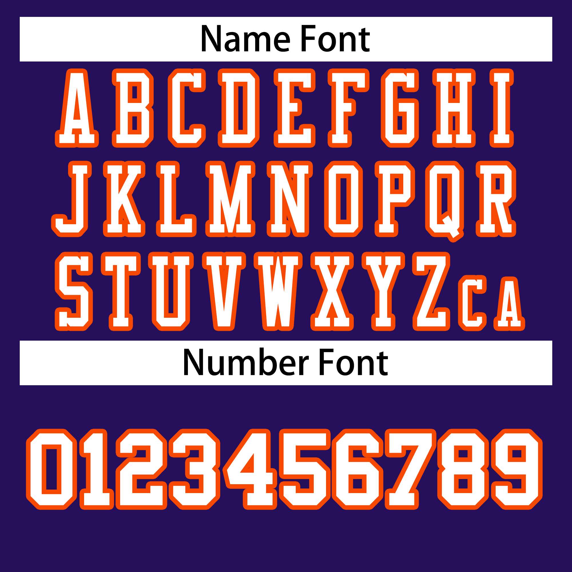 Custom Purple White-Orange Classic Style Authentic Football Jersey