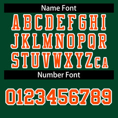 Custom Green Orange-White Classic Style Authentic Football Jersey