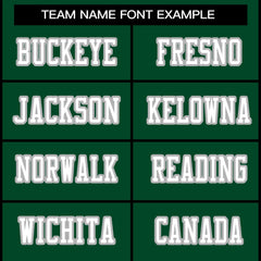 Custom Green White-Gray Classic Style Authentic Football Jersey