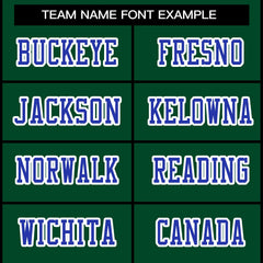 Custom Green Royal-White Classic Style Authentic Football Jersey