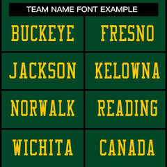 Custom Green Gold-Green Classic Style Authentic Football Jersey