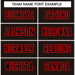 Custom Brown Black-Red Classic Style Authentic Football Jersey