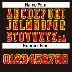 Custom Brown Red-Gold Classic Style Authentic Football Jersey