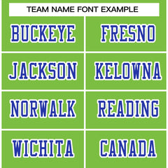 Custom Neon Green Royal-White Classic Style Authentic Football Jersey